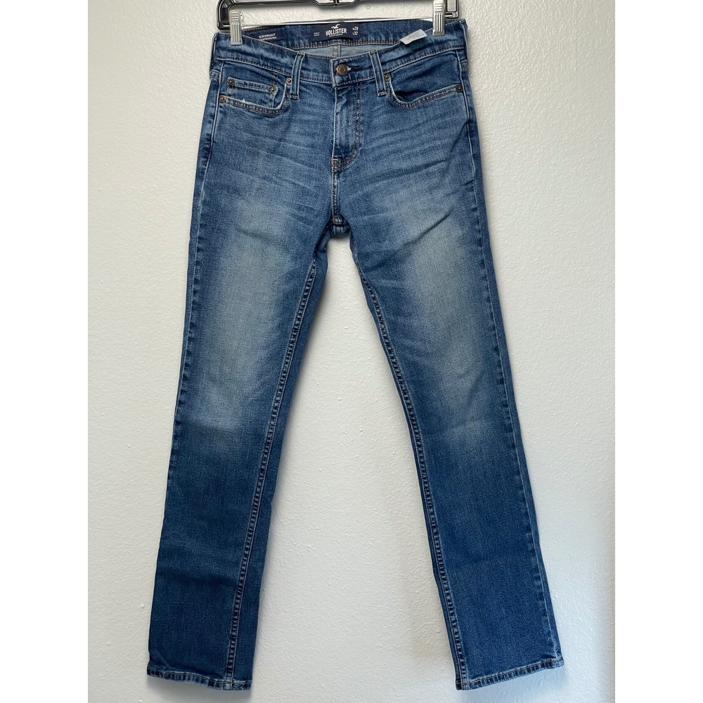 Hollister Slim Straight Jeans Epic Flex 29x30 Blue‎ Medium Wash 331D2254
